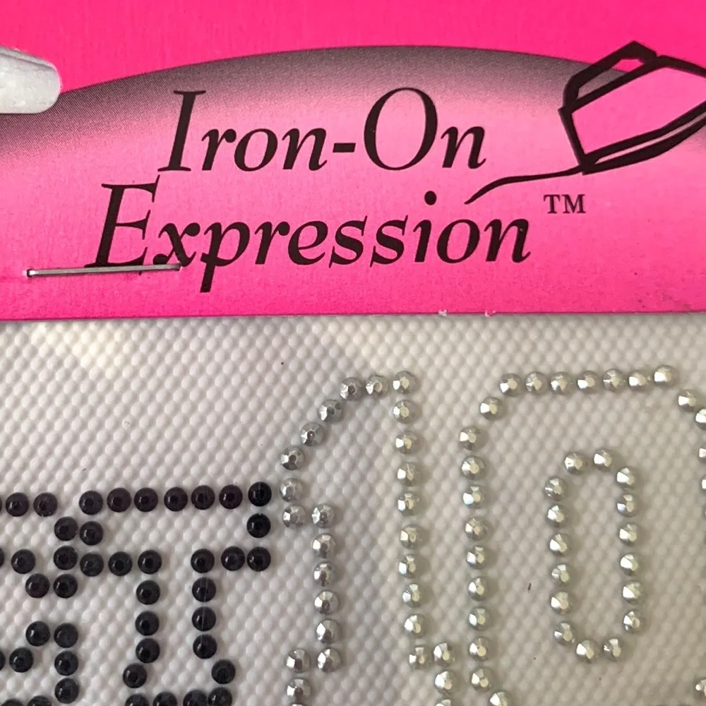 Tulip Rhinestone Iron On Clothing Patches Perfect 10 Set of 4 NEW